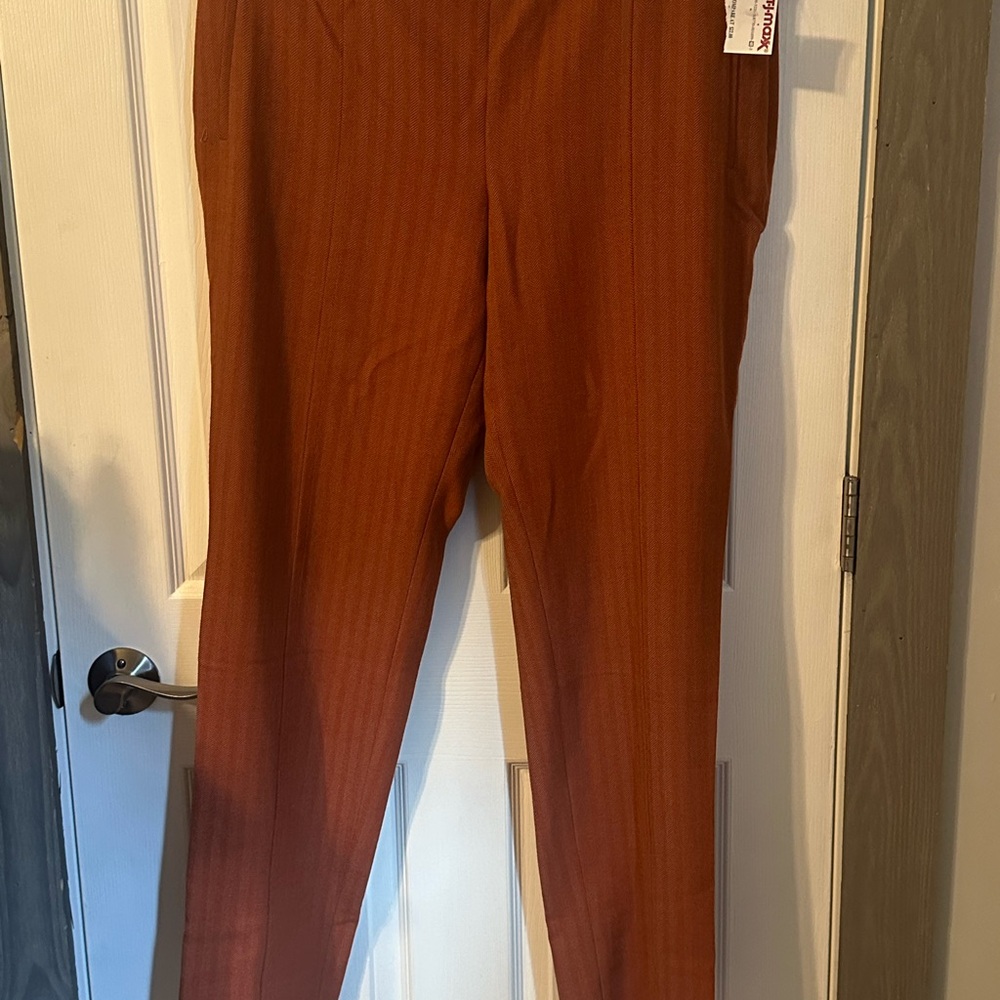Per Se Brown Chinos Structured Twill